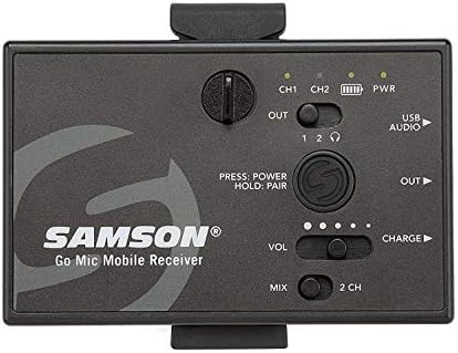 Samson Go Mic Mobil Dijital Kablosuz Sistemi ile LM8 Yaka ve Kemer Paketi Verici + Samson SR550 Aşırı Kulak Stüdyo Kulaklıkları + 4