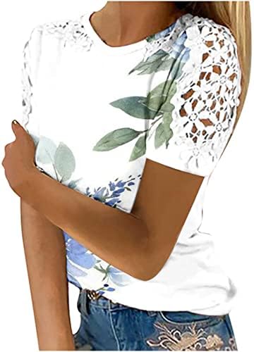 Dantel Hawaii Gömlek Kadınlar için Yaz Moda Slim Fit Tunik Üst Plaj Çiçek Güneş Gömlek Bluz Casual Bohemian Tshirt