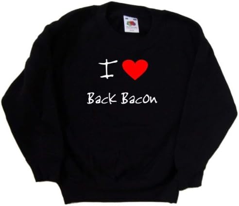Ben Aşk Kalp Geri Bacon Siyah Çocuk Kazak