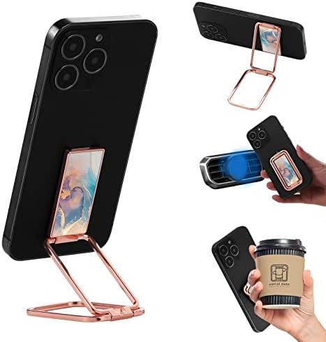 VeekyVıcky Cep Telefonu için Halka Tutucu Katlanabilir Parmak Standı Katlanabilir Kickstand Masa için 360° Dönme Geri Kavrama iPhone