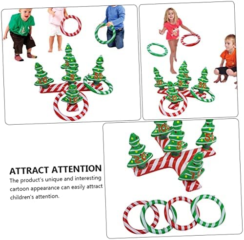 ISMARLAMA 1 Takım Yüzük Oyuncak noel baba oyuncakları Çocuklar için Karnaval Toss Oyunları Çocuklar Açık Hava Oyunları Yeşil hava pompası