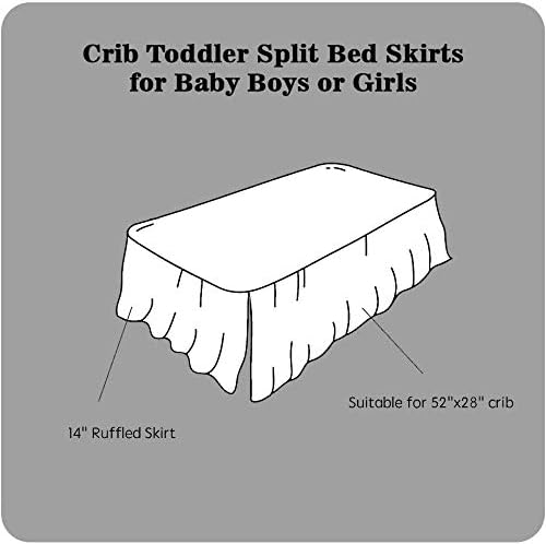 Tezgah Atrium Beşik Yatak Etek Toz Fırfır BedSkirt Bölünmüş Köşe %100 % Pamuk Kreş Beşik Toddler Yatak Etek Bebek Erkek veya Kız için,