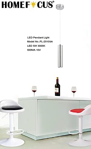 HomeFocus LED kolye lamba ışık, yemek kolye lamba ışık, asmak lamba ışık, Bar kolye lamba ışık, mutfak kolye ışık, LED 5 W 3000 K dahil,