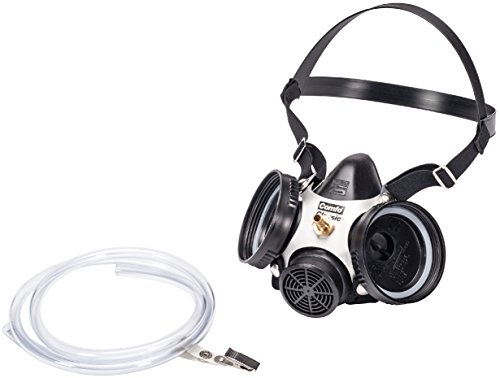 MSA 808252 Comfo Klasik Silikon Problu Yarım Maske Solunum Cihazı Yüz Parçası Grubu, Orta, Siyah