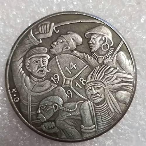 AVCİTY Antika El Sanatları 1918 Alman hatıra parası Eski Gümüş Dolar Gümüş Yuvarlak Yabancı Para Antika Koleksiyonu 1041