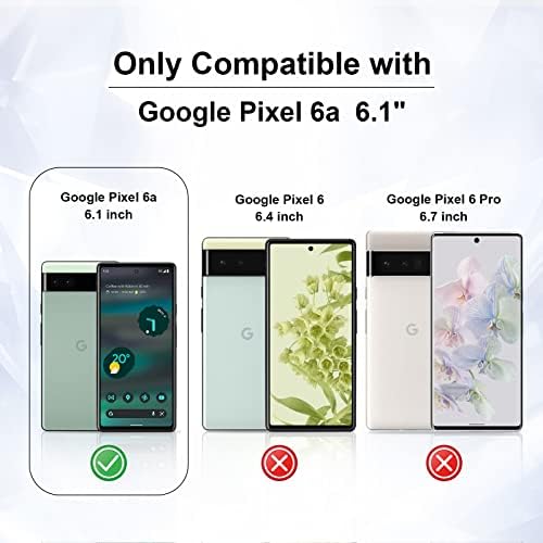 GııYoon 3 PAKET Ekran Koruyucu için Google Pixel 6A 5G Temperli Cam [Kolay Kurulum] [Çizilmeye Dayanıklı] [9H Sertlik] [Kabarcıksız]