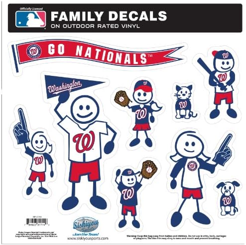 Siskiyou Sports MLB Washington Nationals Büyük Aile Çıkartma Seti