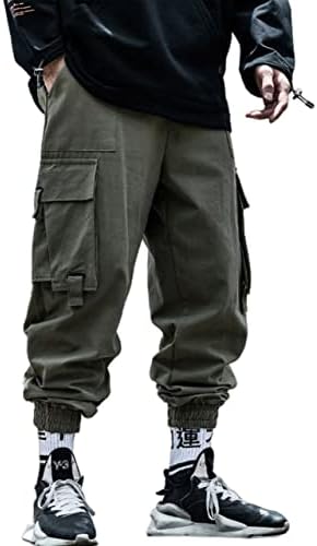 Erkek koşucu pantolonu Y2k Baggy Techwear Kargo Pantolon Goth Hip Hop Harem Taktik eşofman altları Streetwear