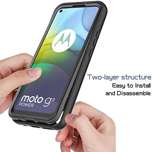 Telefon Kılıfı Kapak Tam Koruma Kılıfı Moto G31/G41 ile uyumlu Sert PC + Yumuşak Silikon TPU 3in1 Darbeye Dayanıklı Koruyucu Telefon