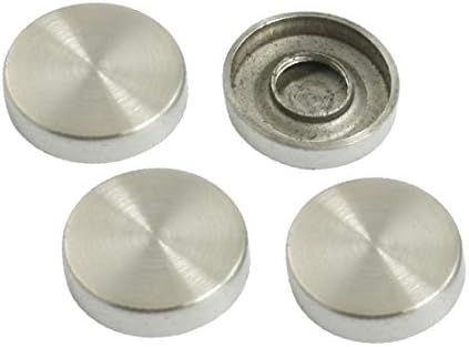 X-DREE 4 Adet bağlantı parçaları Paslanmaz Çelik 22mm Çaplı vidalı kapak Ayna Çivi(4 piezas de accesorios de acero inoxidable de 22mm