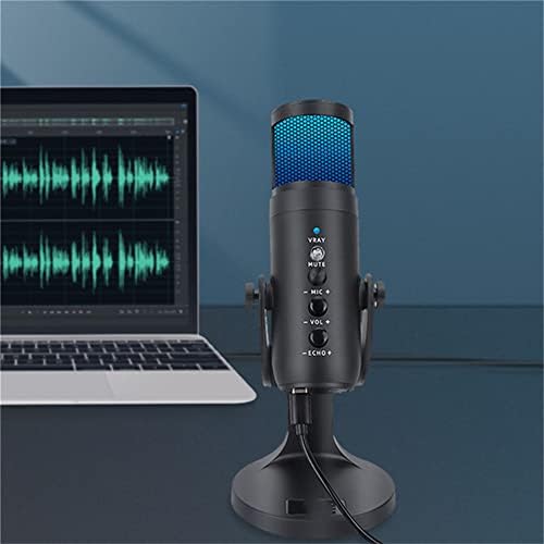 Panchitalk USB Podcast Mikrofon RGB lamba fişi ve Çalıştır Kardioid Radyo Canlı Stüdyo Kayıt Bilgisayarı YouTube