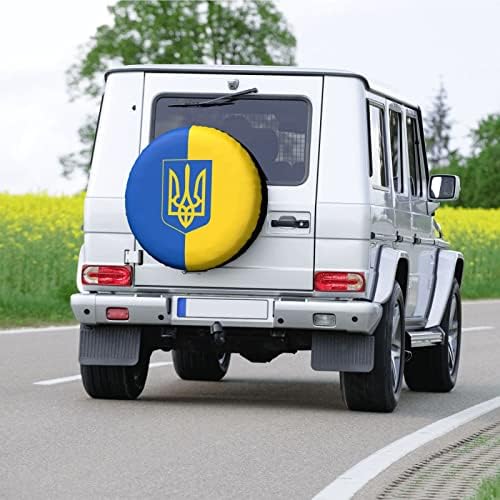 Ukrayna Bayrağı ve Arması Ukrayna Lastik Kapakları Güneş Koruma Toz Lastik Tekerlek Koruyucuları Suv Lastik Koruyucu