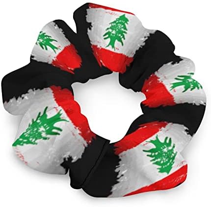 Lübnan bayrağı saç bandı Elastik Saç Bağları Dikişsiz Kafa Bandı Scrunchies saç aksesuarları Ev Ofis Seyahat için