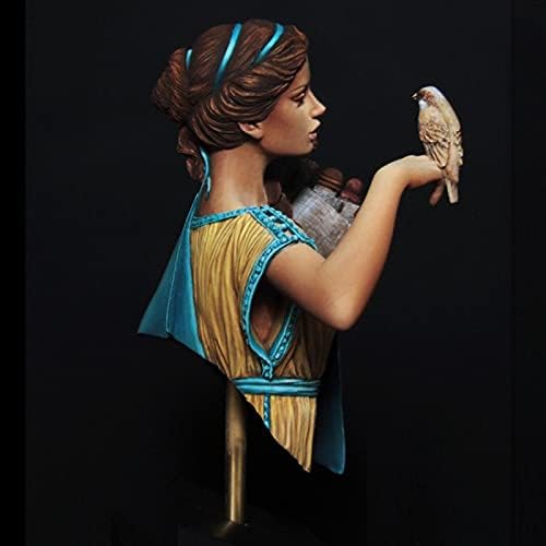 Goodmoel 1/10 Antik Kadın Ressam Reçine Şekil Büstü Modeli / Demonte ve Boyasız Asker Döküm Kiti / Lw-8364