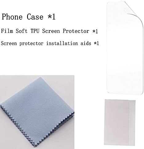 jioeuinly Flip Case için Uyumlu Acı Biber Serrano 3 telefon kılıfı A95B A95C A95J Standı Kapak + Film Yumuşak TPU Ekran Koruyucu Siyah