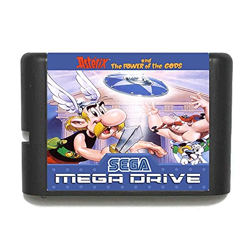 Classicgame Asterix Ve Tanrıların Gücü 16 Bit MD Oyun Kartı İçin Sega Mega Sürücü Genesis (Siyah)
