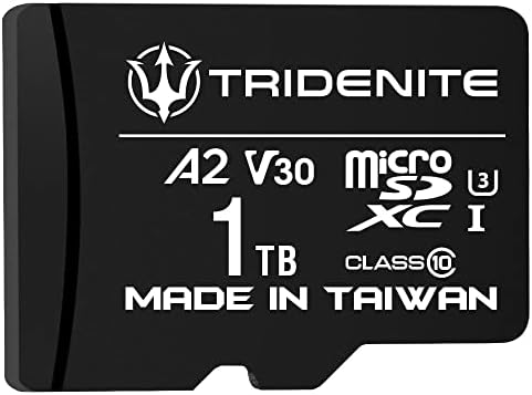 TRİDENİTE 1 TB Mikro SD Kart, microSDXC Bellek Nintendo Anahtarı için, GoPro, Drone, akıllı telefon, Tablet, 4 K Ultra HD, A2 UHS-I