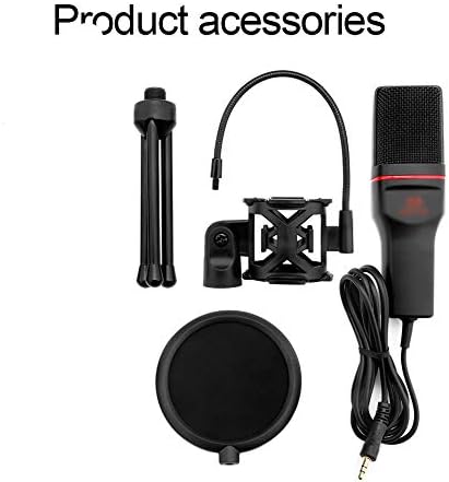 FZZDP Kondenser Mikrofon Tripod ile Ses 3.5 mm Bilgisayar stüdyo mikrofonu için pc telefon kılıfı Kayıt Telefon
