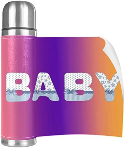 Bebek Vakum Yalıtımlı Paslanmaz Çelik Termos Şişeler 16 oz, kullanımlık Sızdırmaz BPA Içermeyen Su Şişesi ile Fincan Kapağı, Sıcak