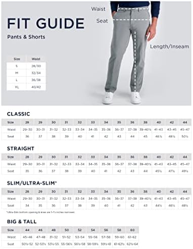 Haggar erkek Serin 18 Pro Slim Fit Düz Ön Superflex Kemer Pantolon