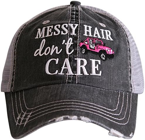 KATYDID Dağınık Saç Umurumda değil beyzbol şapkaları Kap-şoför şapkası Kadınlar için-Şık Sevimli güneş şapkası